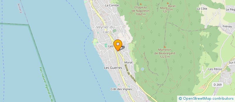 localisation de l'entreprise MONSIEUR REMI MARTIN  VEYRIER-DU-LAC