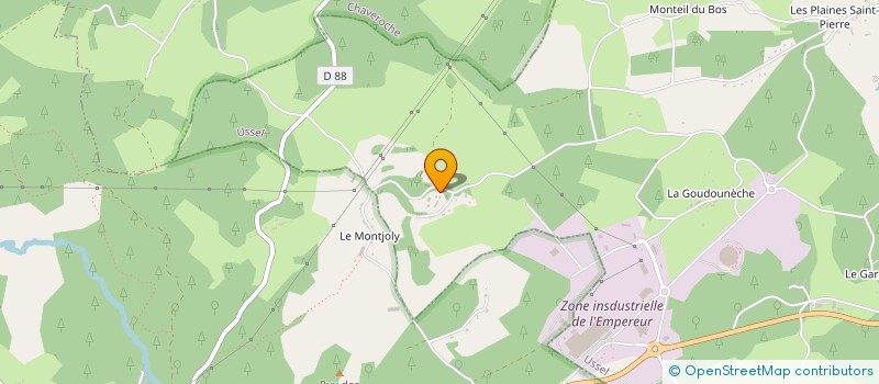 localisation de l'entreprise MONSIEUR REMI MONTEIL à USSEL