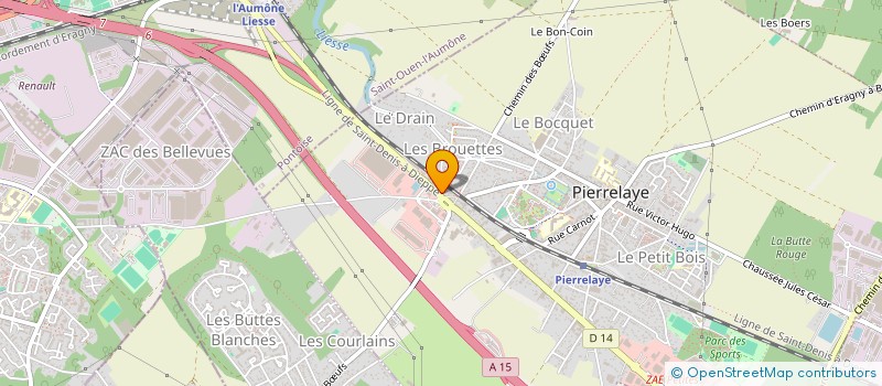 localisation de l'entreprise MONSIEUR REMI MONZON  PIERRELAYE