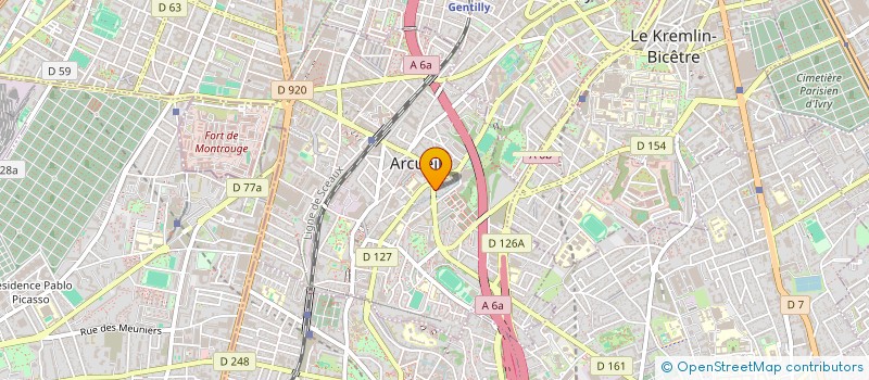 localisation de l'entreprise MONSIEUR REMI MUNIER à ARCUEIL