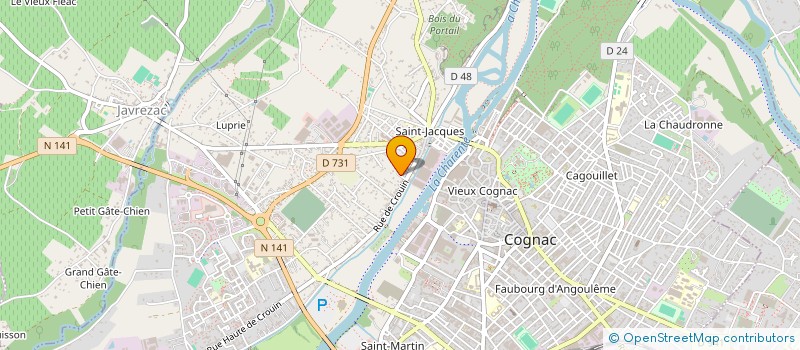 localisation de l'entreprise MONSIEUR REMI PENIGAUD à COGNAC