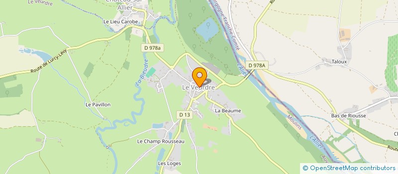 localisation de l'entreprise MONSIEUR REMI PERONNET  LE VEURDRE