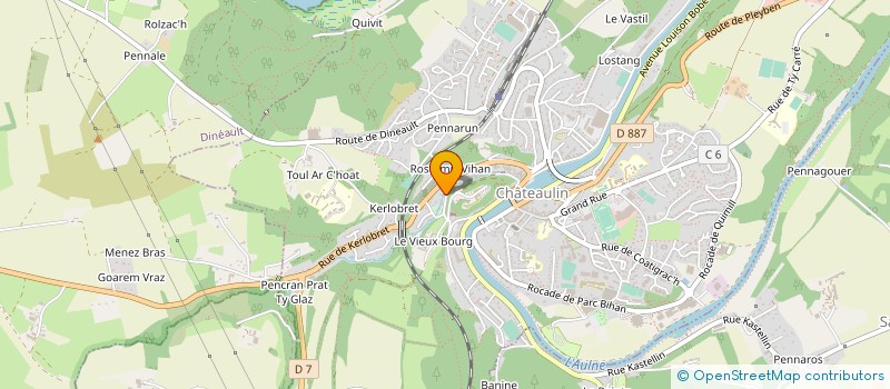 localisation de l'entreprise MONSIEUR REMI PINOT à CHATEAULIN