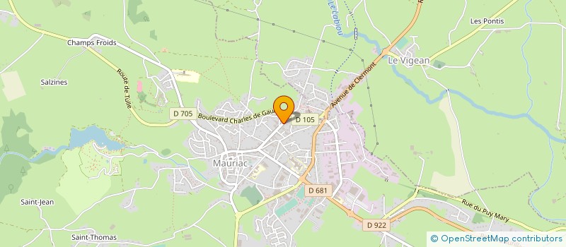 localisation de l'entreprise MONSIEUR REMI PRESTAVOINE à MAURIAC