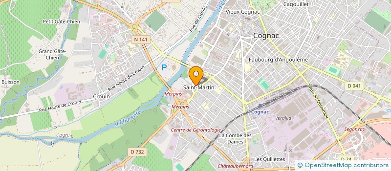 localisation de l'entreprise MONSIEUR REMI ROBY à COGNAC