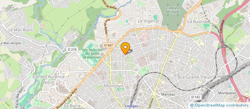 localisation de l'entreprise MONSIEUR REMI THARAUD à LIMOGES