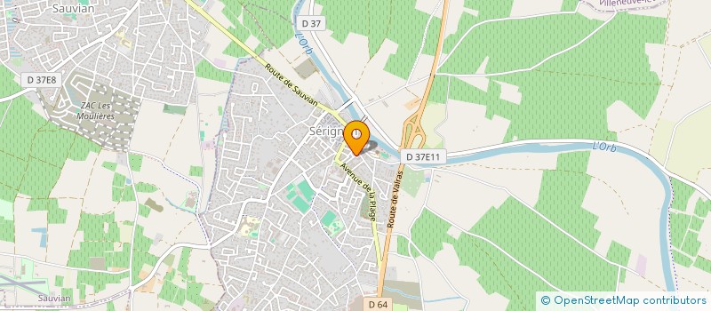 localisation de l'entreprise MONSIEUR REMI THIBAULT  SERIGNAN