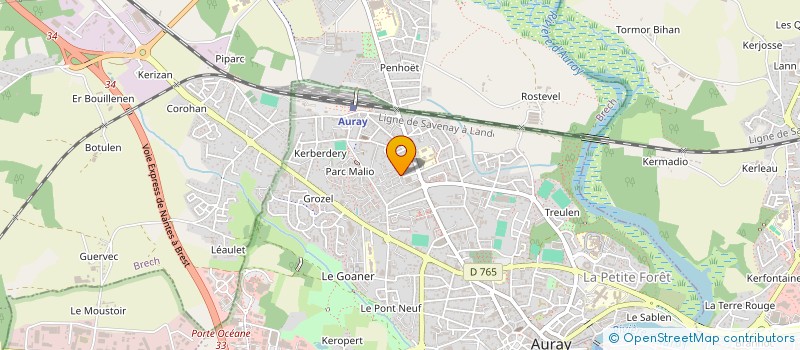 localisation de l'entreprise MONSIEUR REMY BUREAU à AURAY
