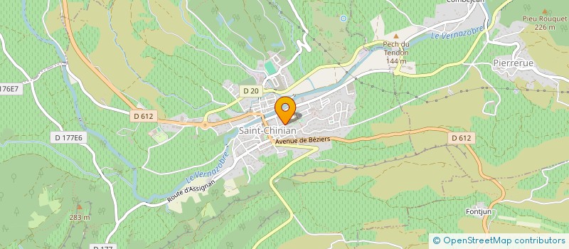 localisation de l'entreprise MONSIEUR REMY CHABBERT à SAINT-CHINIAN