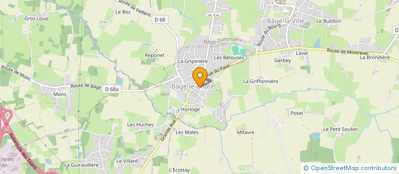 localisation de l'entreprise MONSIEUR REMY DAUJAT à BAGE-DOMMARTIN