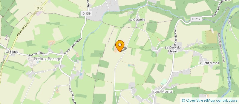 localisation de l'entreprise MONSIEUR REMY GOSSELIN  PREAUX-BOCAGE