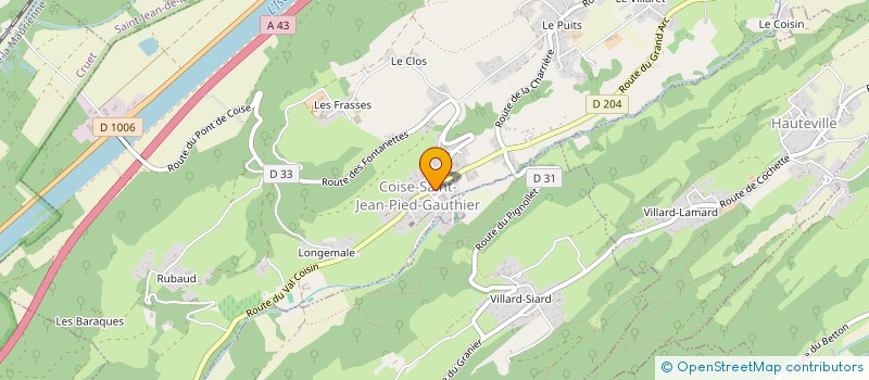 localisation de l'entreprise MONSIEUR REMY GREGGIA  COISE-SAINT-JEAN-PIED-GAUTHIER