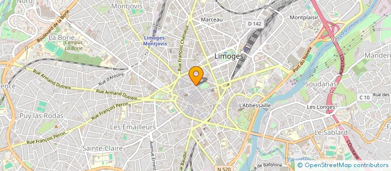 localisation de l'entreprise MONSIEUR REMY LAVAUD à LIMOGES