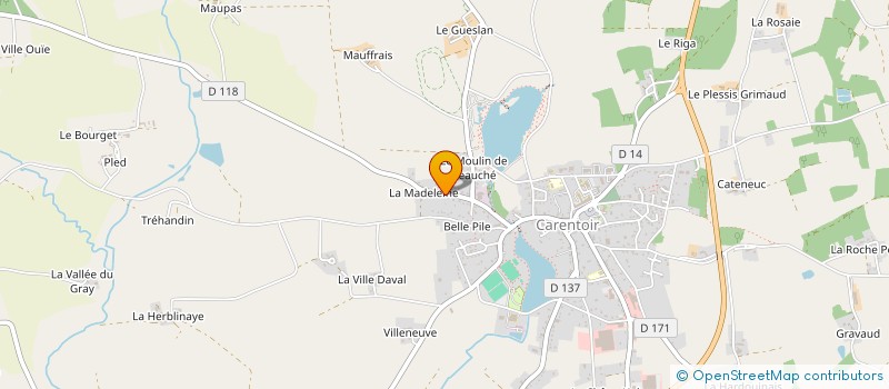 localisation de l'entreprise MONSIEUR REMY PEIGNARD à CARENTOIR