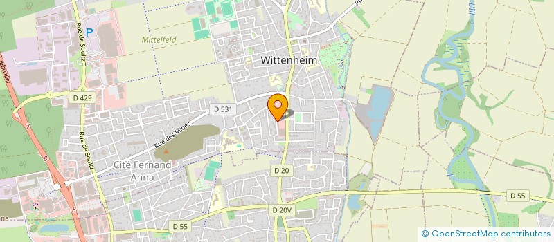 localisation de l'entreprise MONSIEUR REMY SAZARIN  WITTENHEIM