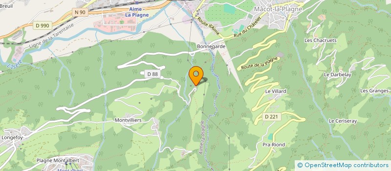 localisation de l'entreprise MONSIEUR RENAAT VERPLAETSE  AIME LA PLAGNE