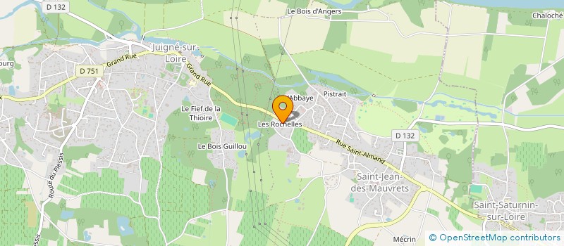 localisation de l'entreprise MONSIEUR RENALD BOURCIER  LES GARENNES SUR LOIRE