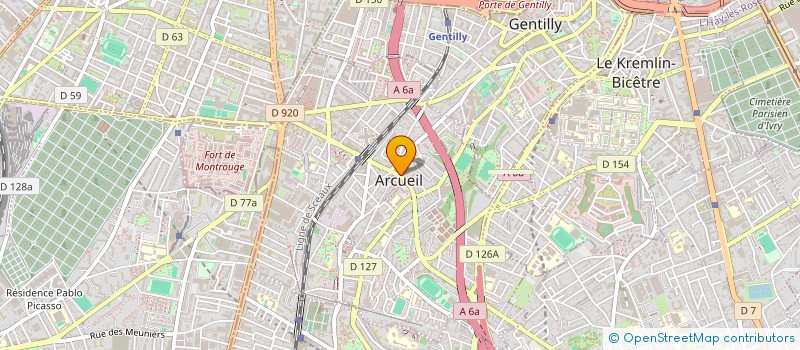 localisation de l'entreprise MONSIEUR RENAUD BARGUES à ARCUEIL