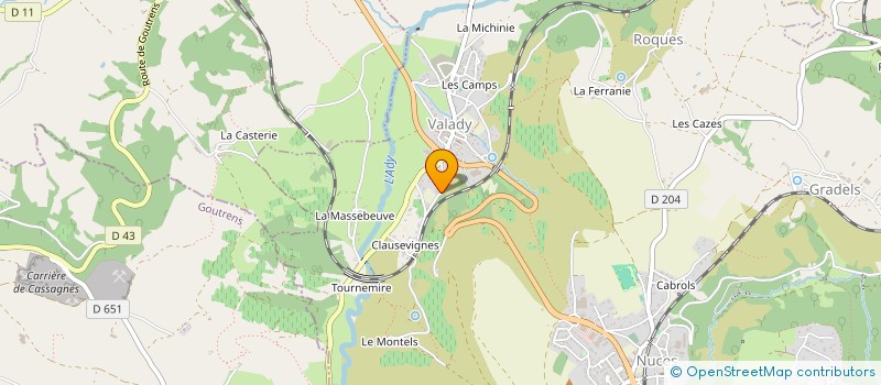 localisation de l'entreprise MONSIEUR RENAUD BIBAL  VALADY