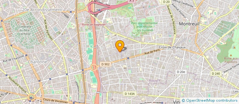 localisation de l'entreprise MONSIEUR RENAUD GRAVELLE  BAGNOLET