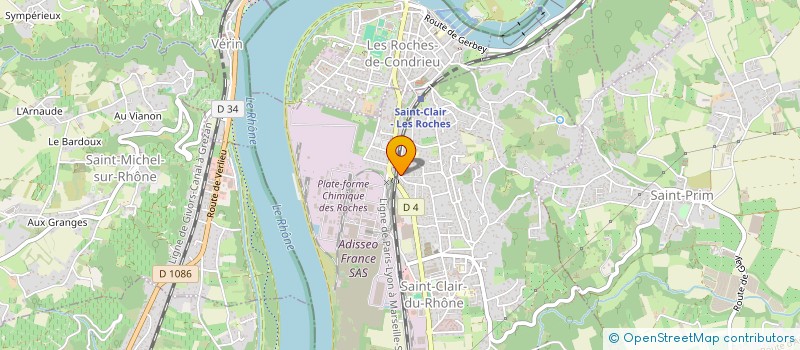 localisation de l'entreprise MONSIEUR RENAUD JEANNEL  SAINT-CLAIR-DU-RHONE