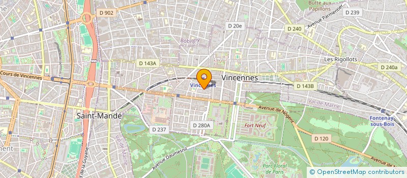 localisation de l'entreprise MONSIEUR RENAUD MORTIER à VINCENNES