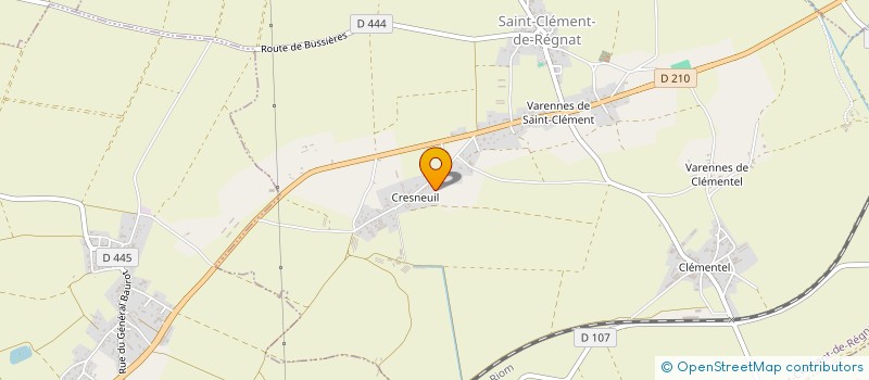 localisation de l'entreprise MONSIEUR RENAUD PIALOUX  SAINT-CLEMENT-DE-REGNAT