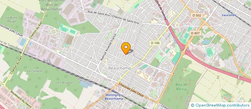 localisation de l'entreprise MONSIEUR RENAUD POIRE à BEAUCHAMP
