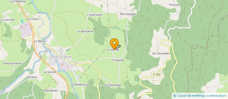 localisation de l'entreprise MONSIEUR RENAUD POURRAT  DORE-L EGLISE