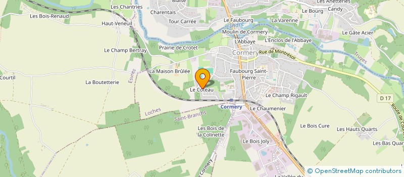 localisation de l'entreprise MONSIEUR RENAUD TESTE  CORMERY