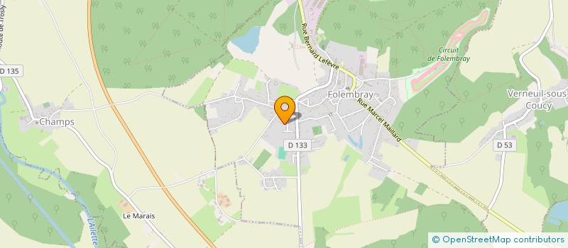 localisation de l'entreprise MONSIEUR RENAUD THIERCY  FOLEMBRAY