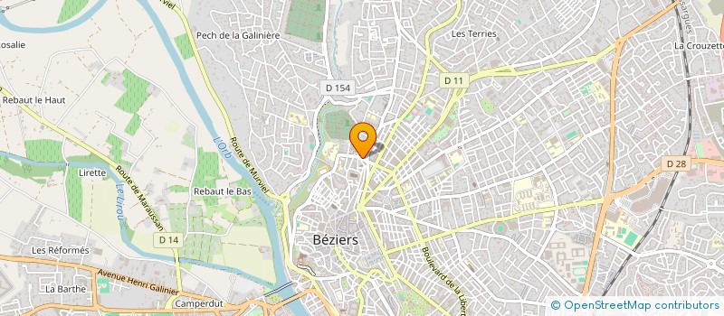 localisation de l'entreprise MONSIEUR RENE AHMED BEN AMAR OUARGLI  BEZIERS