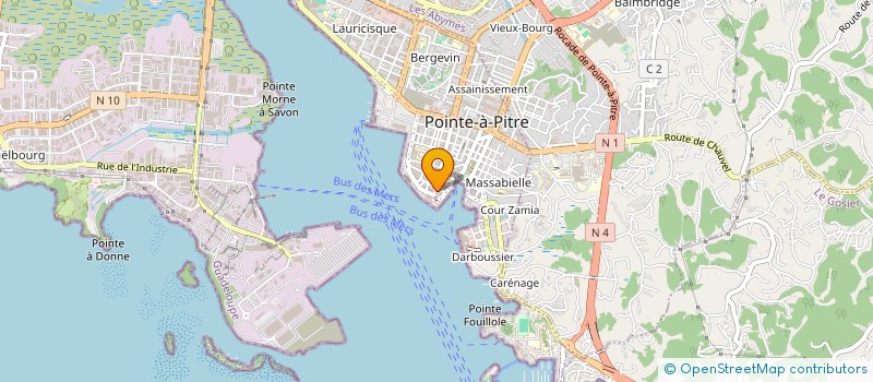 localisation de l'entreprise MONSIEUR RENE BARAY  POINTE A PITRE