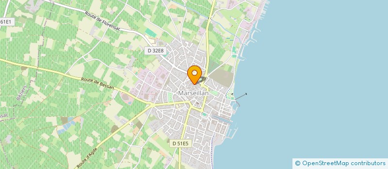 localisation de l'entreprise MONSIEUR RENE BAUDASSE à MARSEILLAN