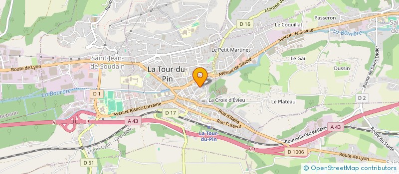 localisation de l'entreprise MONSIEUR RENE BAZIN  LA TOUR-DU-PIN