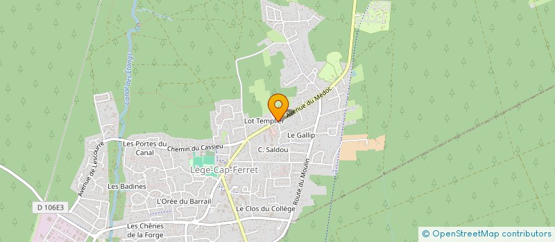 localisation de l'entreprise MONSIEUR RENE BEDIN  LEGE-CAP-FERRET