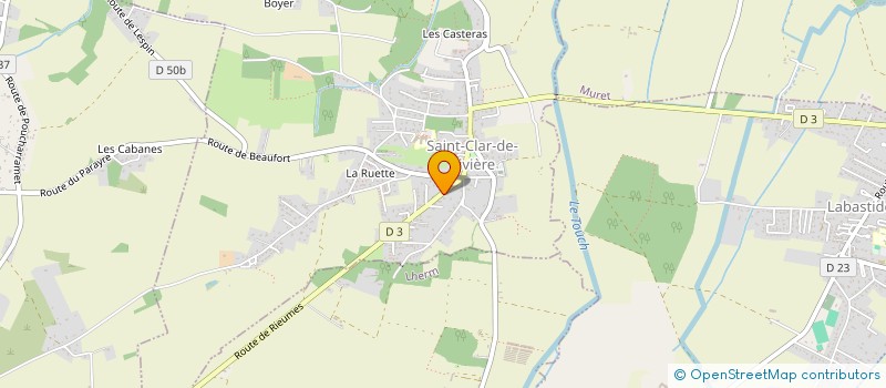 localisation de l'entreprise MONSIEUR RENE BERBEZIER  SAINT-CLAR-DE-RIVIERE