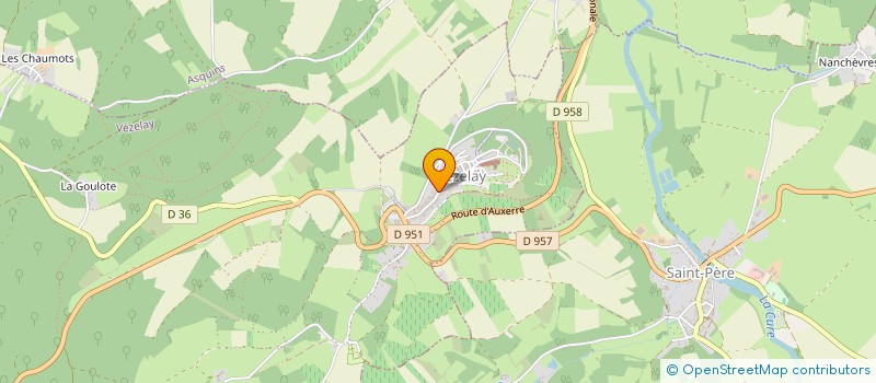 localisation de l'entreprise MONSIEUR RENE BERNARD  VEZELAY