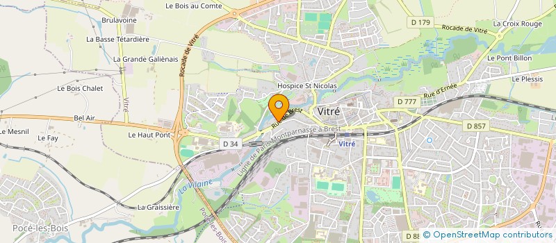 localisation de l'entreprise MONSIEUR RENE BESNARD  VITRE