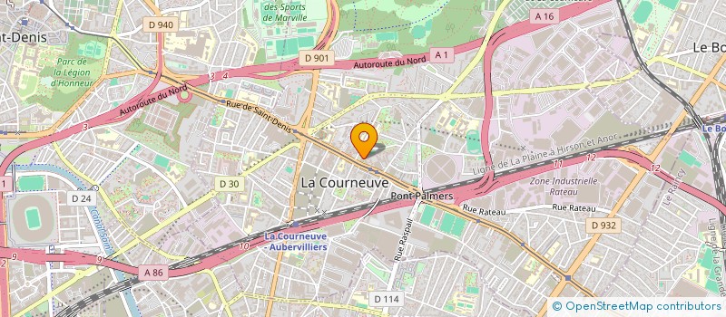 localisation de l'entreprise MONSIEUR RENE BIENNESCA  LA COURNEUVE