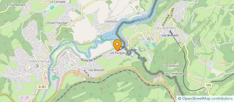 localisation de l'entreprise MONSIEUR RENE BILLOD à VILLERS-LE-LAC