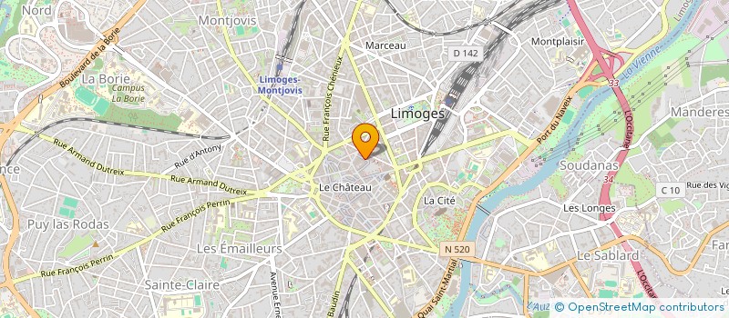 localisation de l'entreprise MONSIEUR RENE BONNAUD à LIMOGES