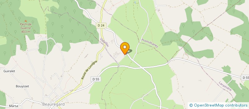 localisation de l'entreprise MONSIEUR RENE BONNET  VIDAILLAC