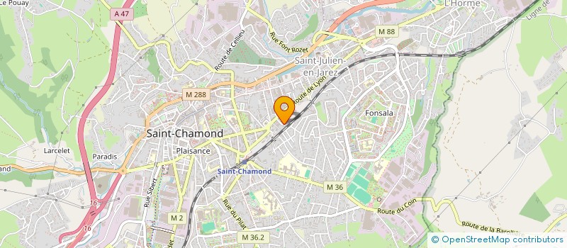 localisation de l'entreprise MONSIEUR RENE BONNIER à SAINT-CHAMOND