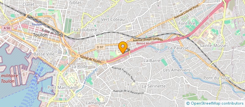 localisation de l'entreprise MONSIEUR RENE BOUCHAYER à TOULON
