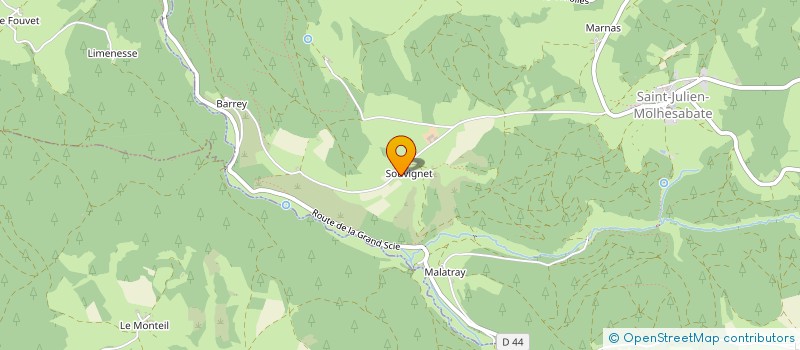 localisation de l'entreprise MONSIEUR RENE BOUCHET  SAINT-JULIEN-MOLHESABATE