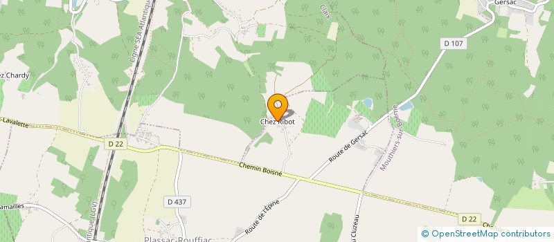 localisation de l'entreprise MONSIEUR RENE BOURROUX  COTEAUX-DU-BLANZACAIS