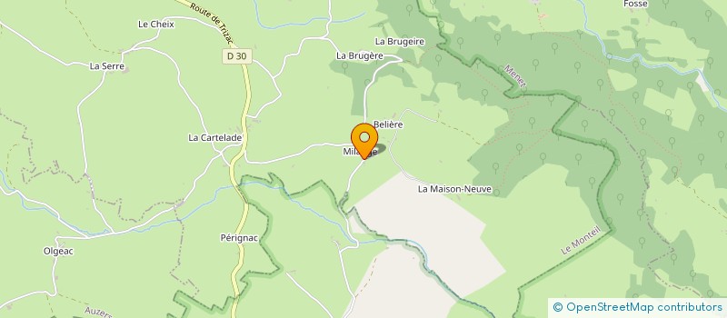 localisation de l'entreprise MONSIEUR RENE BOUVELOT à ANTIGNAC