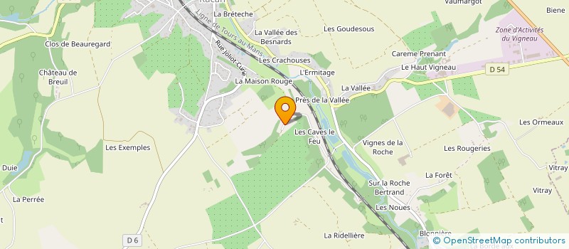 localisation de l'entreprise MONSIEUR RENE BRAULT  SAINT-PATERNE-RACAN