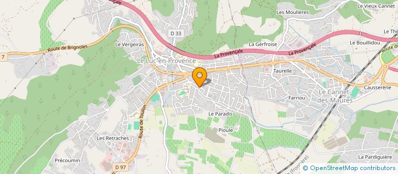 localisation de l'entreprise MONSIEUR RENE BRIZARD  LE CANNET-DES-MAURES